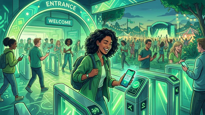 Digital ticketing illustration